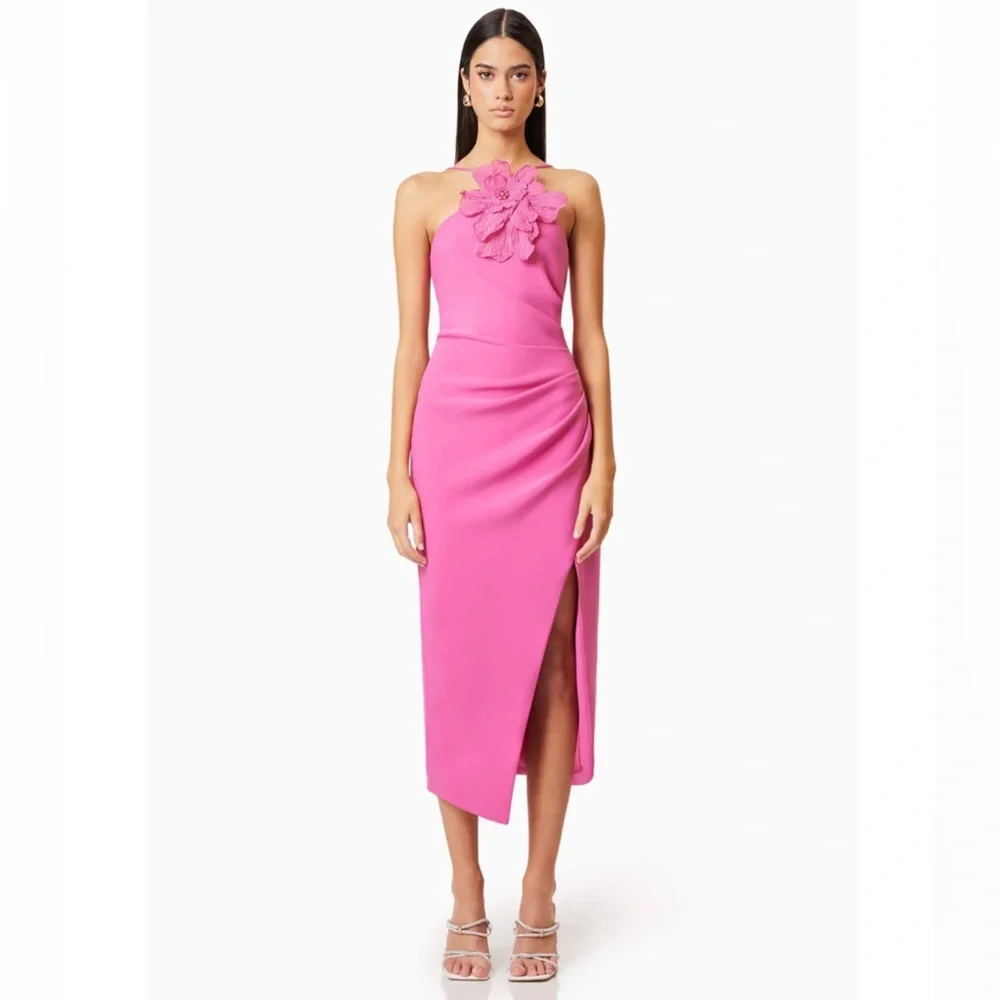 NWT 🩷 ELLIATT Janelle 3D Midi Dress - Picture 1 of 13